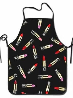 Black Lipstick Girly Kitchen Apron Cooking Baking Grilling Painting Gardening
